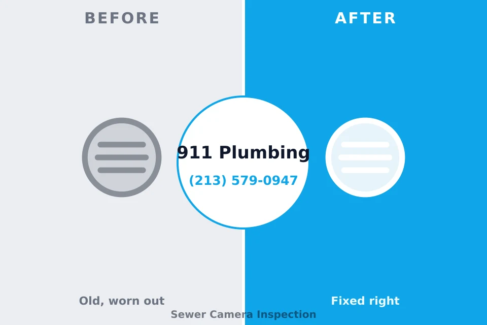 Before and after: plumbing repair Vincennes, IN